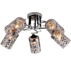 Люстра потолочная на штанге E27*60W Chrome/Black Escada 1141/5P_ESC