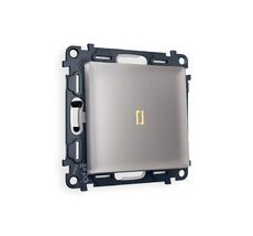 Выключатель одноклавишный проходной с подсветкой Ambrella Volt ALFA QUANT MA502030_AMB