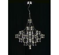 Подвесная люстра светодиодная с пультом и хрустальными подвесками Asfour MyFar MR2641-66P-50AD