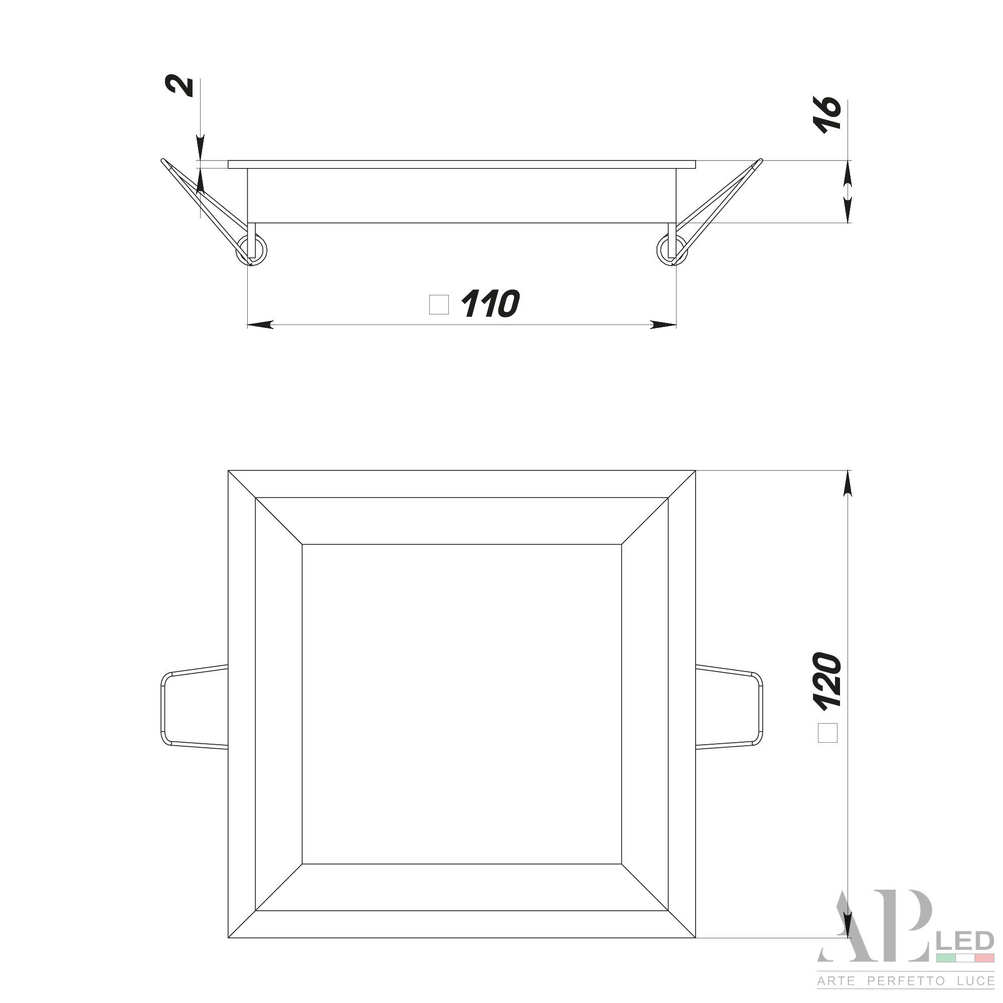 Встраиваемый Светильник Ingrid 3322.LDF9016/9W/6K_BI