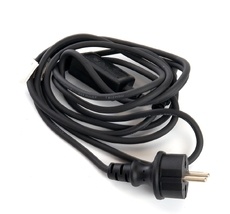 Сетевой шнур для гирлянд 3м, 2*0,5мм2, IP44, черный, DM403 Feron 48190_FR