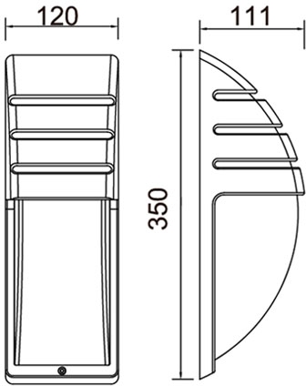 Настенный светильник уличный IP44 Oasis Light 1836 Gr_OL