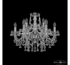 Хрустальная люстра Bohemia Ivele Crystal 1409/6+3/195 Ni_BI