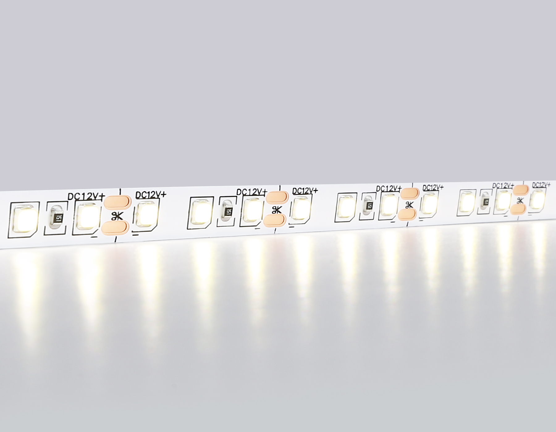Светодиодная лента 2835 120Led, 9.6W m, 12V IP20 4500K 5m,кратность резки 25mm Ambrella Light GS GS1102_AMB
