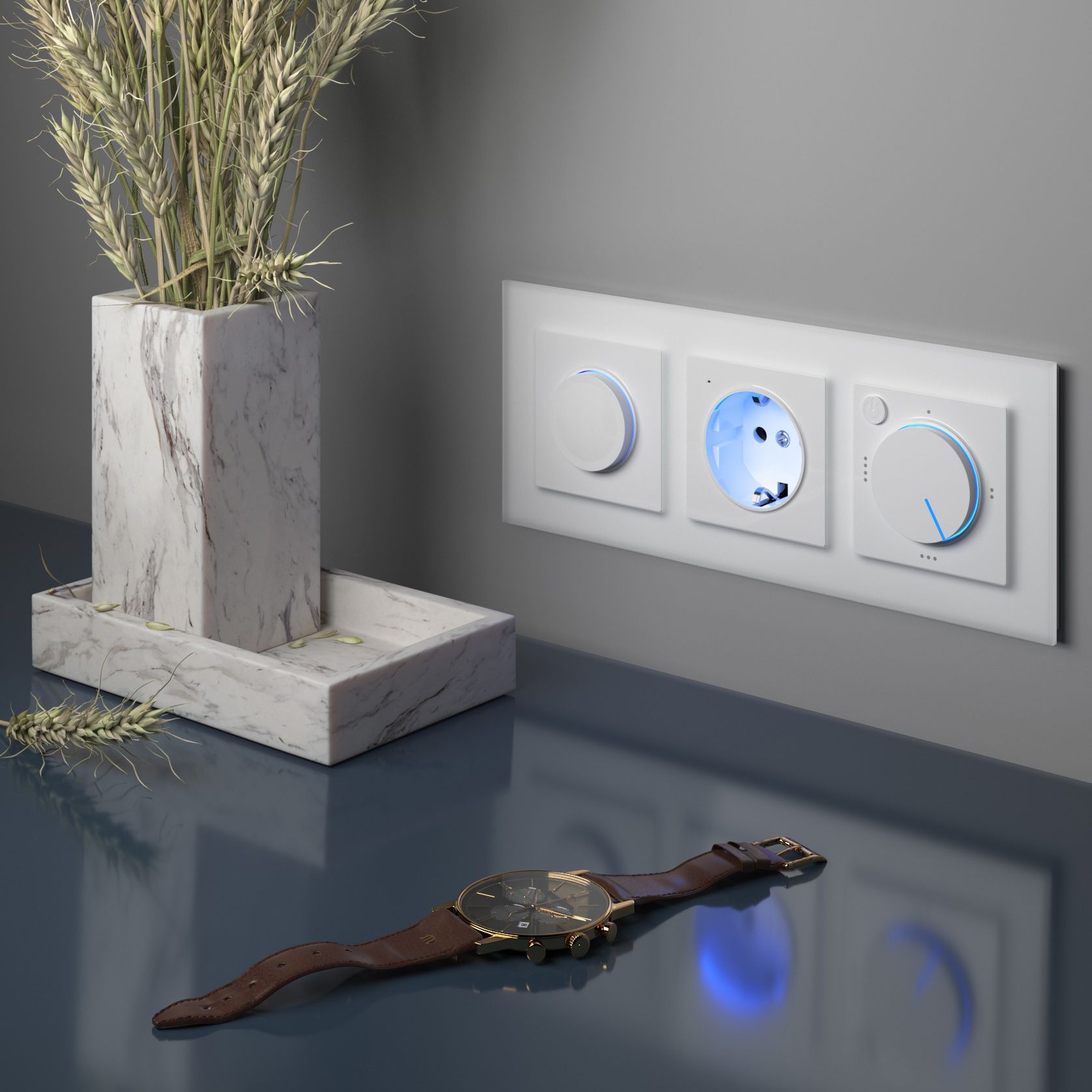 Розетка с заземлением и подсветкой Werkel WL01-10-03 a051125_WR