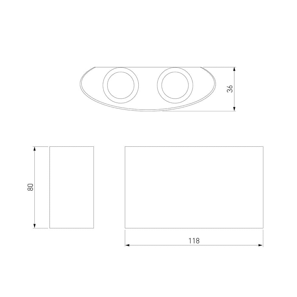 Уличный настенный светильник TWINKY a038419_ES