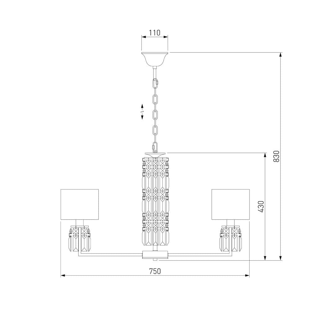 Подвесная люстра Eurosvet с абажурами Zaffiro a056962_EU