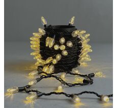 Гирлянда Шишки 10м Тепло-Белая 220В, 100 LED, Провод Черный Каучук, IP65 LTC CN100-2-2WW CN100-2-2WW