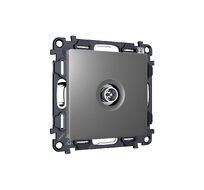 Комплект механизма TV розетки оконечной экранированной 5-1000MHz 3dB ALFA Антрацит серый QUANT (AP6630, VM199) Ambrella Volt MA663005_AMB