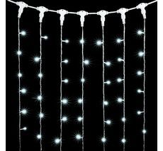 Гирлянда Занавес 2 x 1 м Белый 220В, 200 LED, Провод Прозрачный ПВХ, IP54 PCL202-10-2W