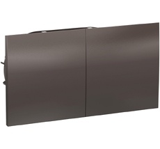 Розетка встраиваемая двойная с заземлением и крышкой (мокко) Systeme Electric ATN000628