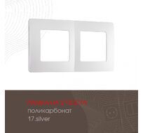 Рамка из поликарбоната на 2 поста Arte Milano 517.17-2.silver