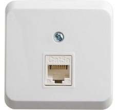 Розетка накладная Ethernet RJ-45 (белый) Systeme Electric KOMA-001B