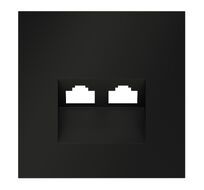 Накладка для розетки Voltum компьютерной двойной RJ45+RJ45 кат.6 S70 VLS001408