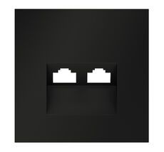 Накладка для розетки Voltum компьютерной двойной RJ45+RJ45 кат.6 S70 VLS001408