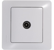 ТВ-розетка встраиваемая проходная (белый) Systeme Electric GSL000192