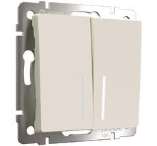 Выключатель двухклавишный с подсветкой Werkel a059282_WR