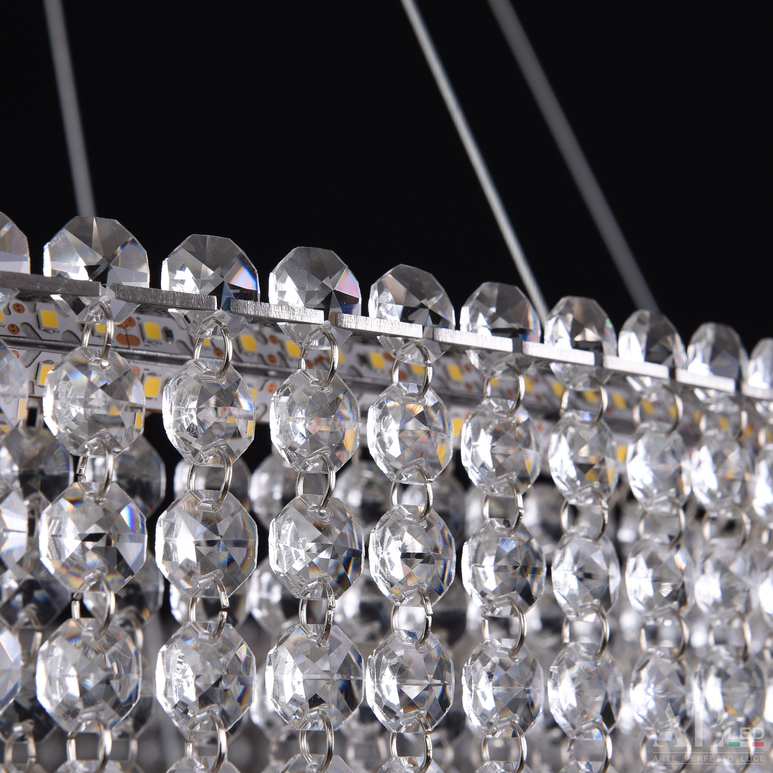 Хрустальная люстра APL LED Sicilia SH02.93.2D.B.Ni.4000_BI