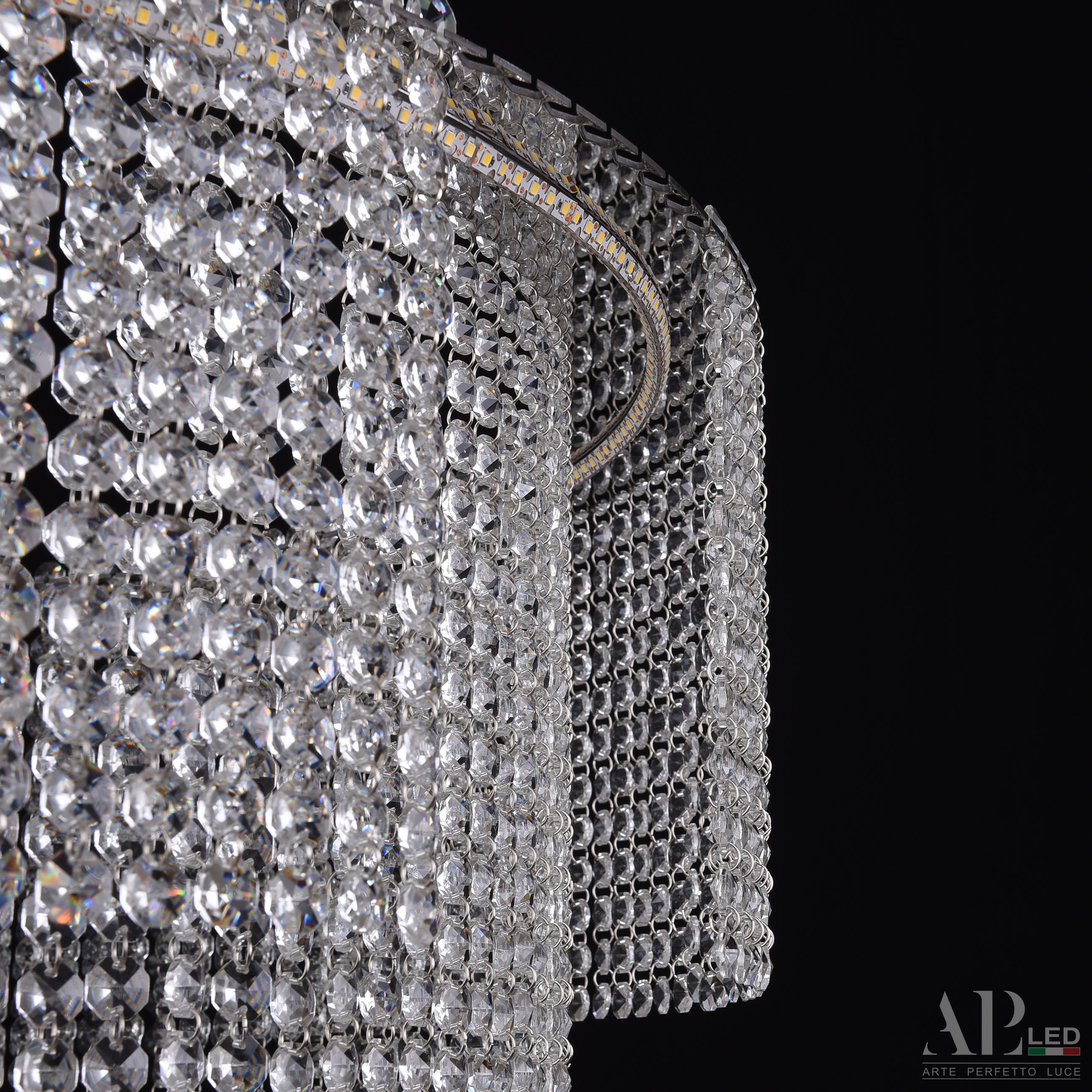 Хрустальная люстра APL LED Sicilia SH02.73.C.Ni.4000_BI