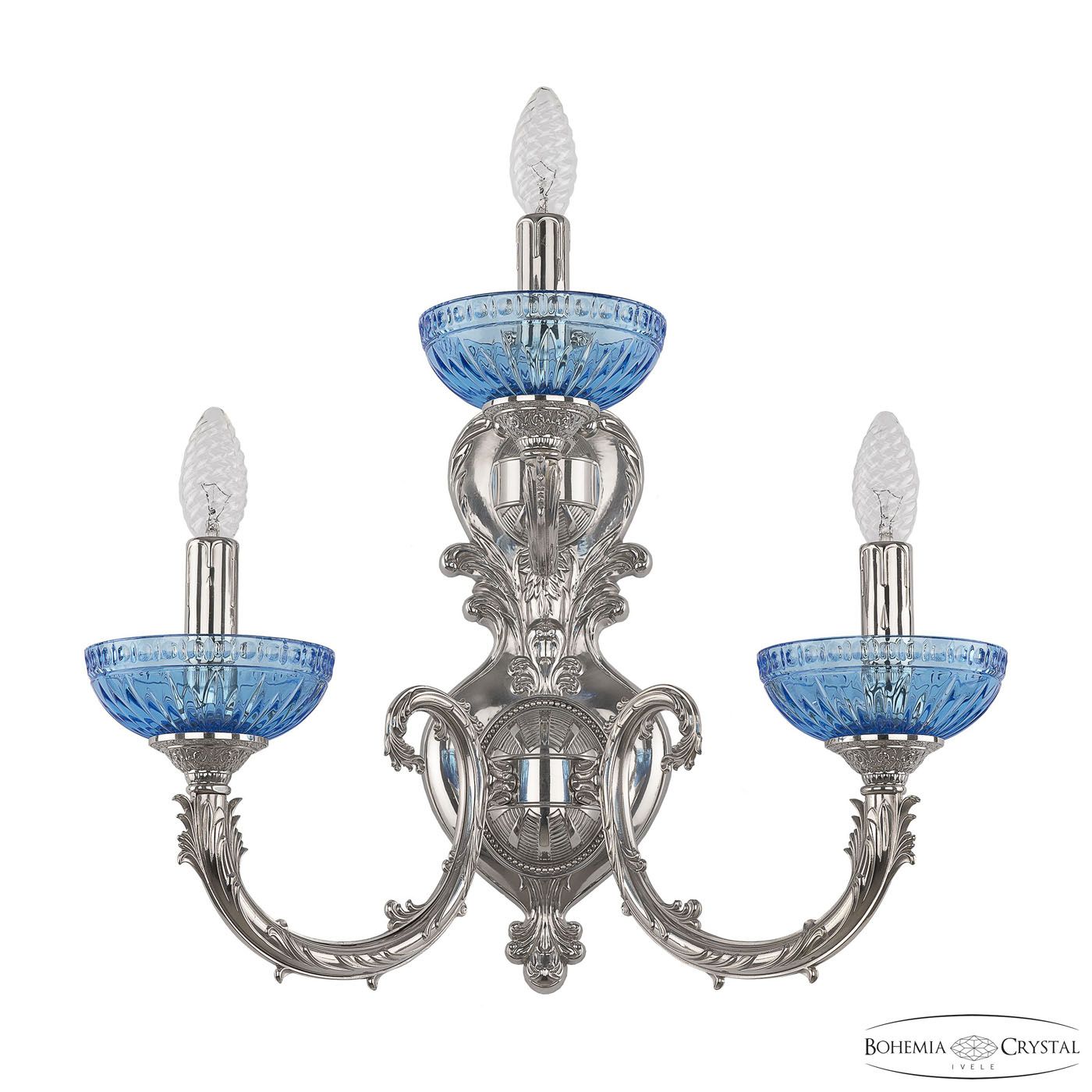 

Бра Bohemia Ivele 7109B16/2+1/210 Ni P Aquamarine/M-1G, 7109B16/2+1/210 Ni P Aquamarine/M-1G