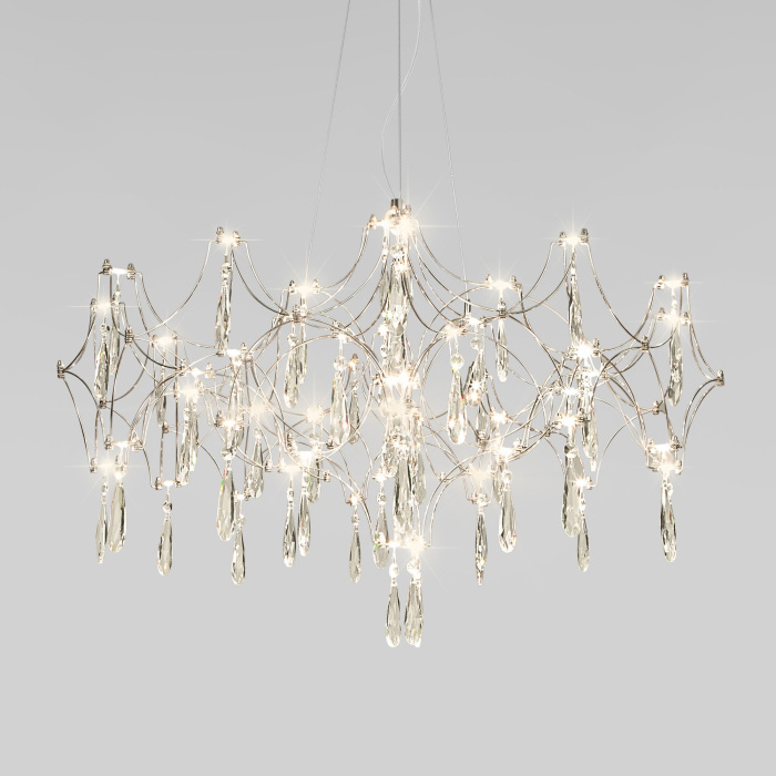 Подвесной светодиодный светильник с ПДУ с хрусталем и регулировкой цветовой температуры Bogate's 443/1_EU