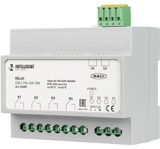 INTELLIGENT Релейный модуль DALI-704-SW-DIN (BUS, 4х16A) (IARL, IP20 Пластик, 3 года) 033051 Arlight 033051_ARL