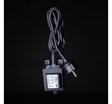 Трансформатор 30W для Силиконовых Нитей 24В, до 600 LED, Провод Черный Каучук, IP65 EA30-600L