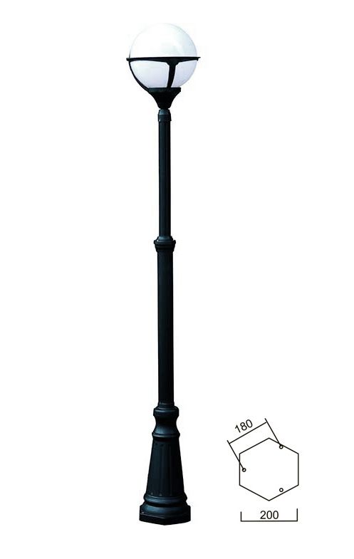 

Уличный фонарный столб Monaco A1497PA-1BK, A1497PA-1BK