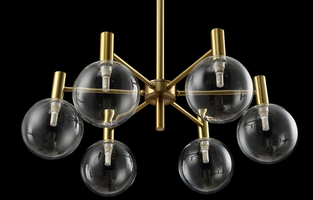 Подвесная люстра Crystallux ANDRES ANDRES SP6 BRONZE/TRANSPARENTE_CR