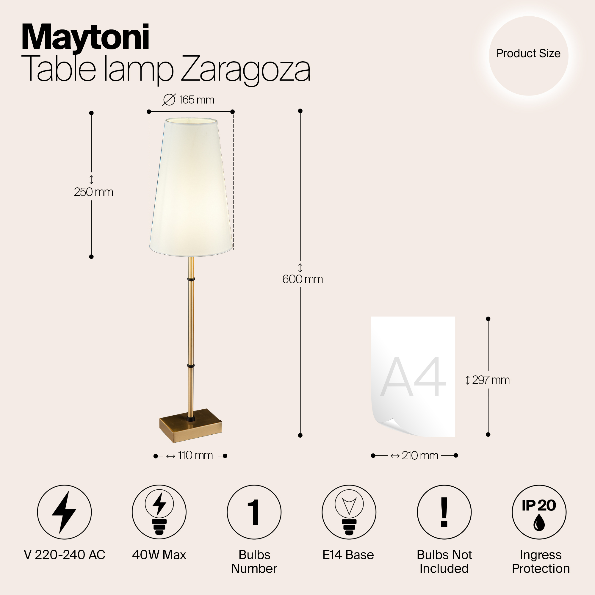 Потолочная люстра Maytoni Zaragoza H001CL-05BS_MY
