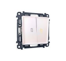 Выключатель двухклавишный проходной с подсветкой Ambrella Volt ALFA QUANT MA204030_AMB