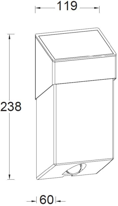 Настенный светильник уличный на солнечной батарее водонепроницаемый ip44 Oasis Light ST9079 SS_OL