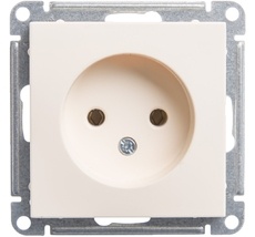 Розетка встраиваемая без заземления (слоновая кость) Systeme Electric RS16-153-2-86