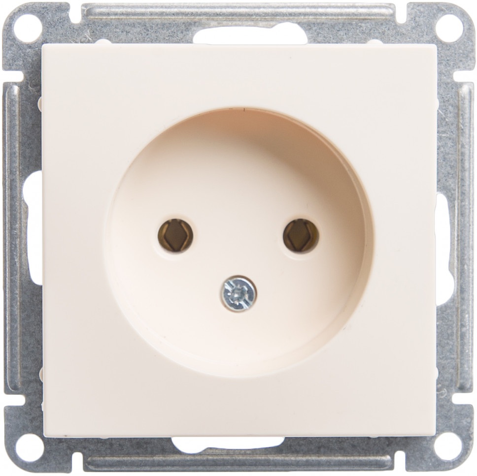 Розетка встраиваемая без заземления (слоновая кость) Systeme Electric RS16-153-2-86