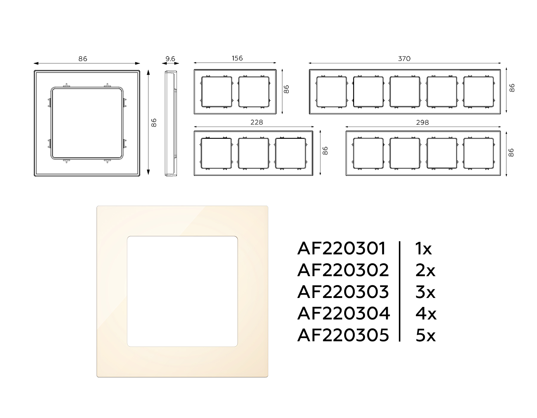 Рамка Ambrella Volt ALFA Techno AF220301_AMB