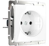 Розетка с заземлением и шторками Werkel WL01-SKGS-01-IP44 a051139_WR