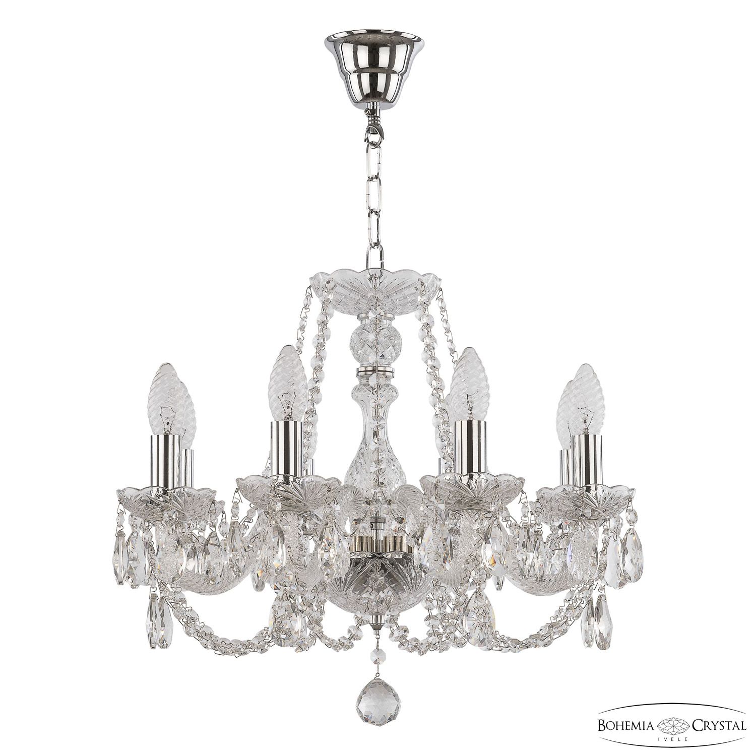 Хрустальная люстра Bohemia Ivele Crystal 101/8/165 Ni_BI