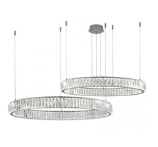 Подвесная люстра Newport Горизонтальная композиция 8240 из двух колец хром №16_NP