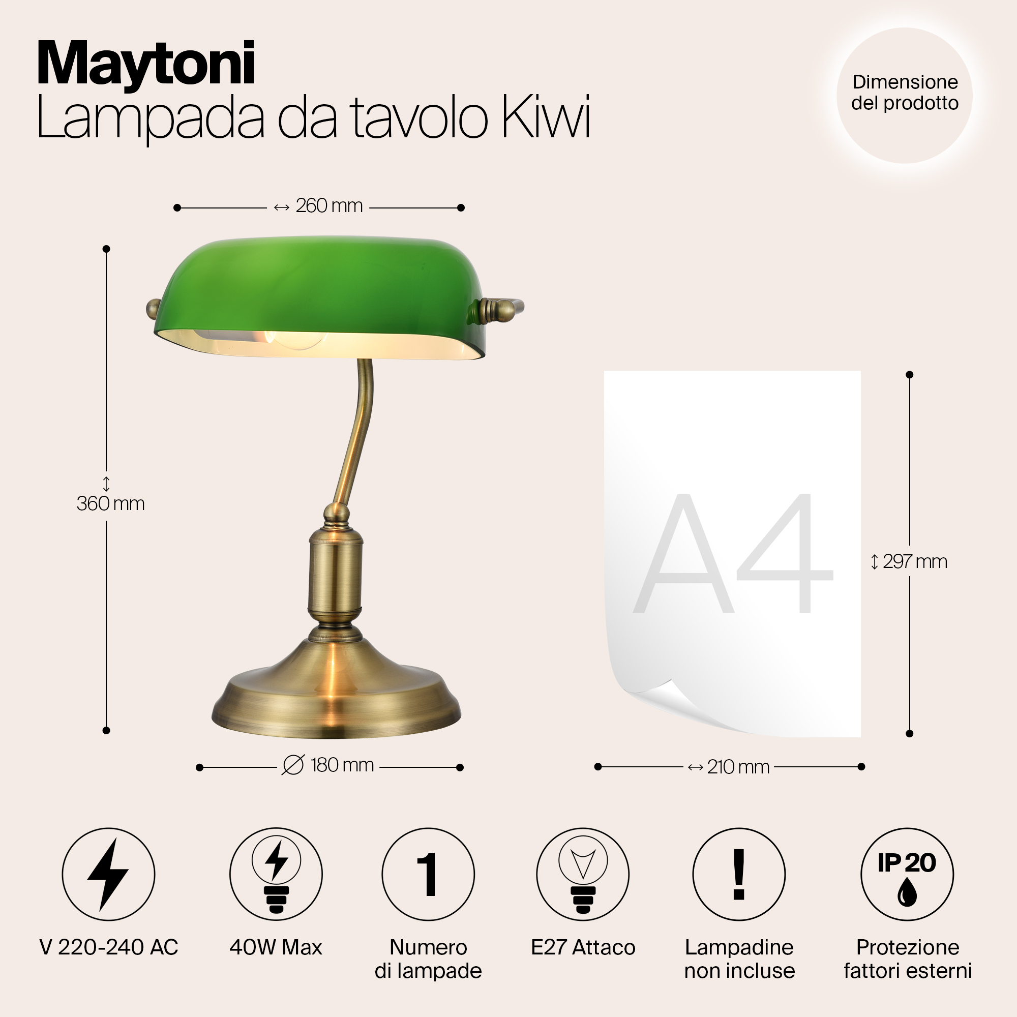 Настольная лампа Maytoni Kiwi Z153-TL-01-BS_MY