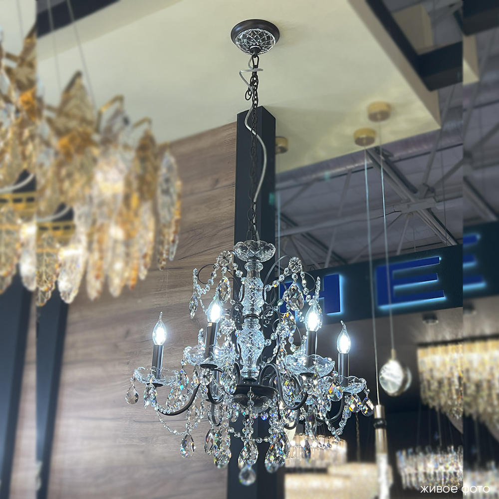 Подвесная люстра Crystal Lux ODELIS ODELIS SP6 BROWN_CR