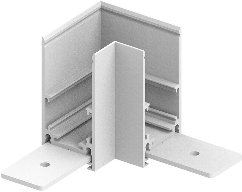 Соединитель угловой для низковольтного накладного шинопровода, белый Feron 41978_FR