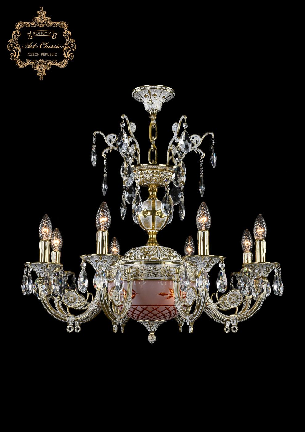 

Хрустальная люстра Bohemia Art Classic 31.22.8.KR175SP.250IT.GW.Sp.Amber.White.1B, 31.22.8.KR175SP.250IT.GW.Sp.Amber.White.1B
