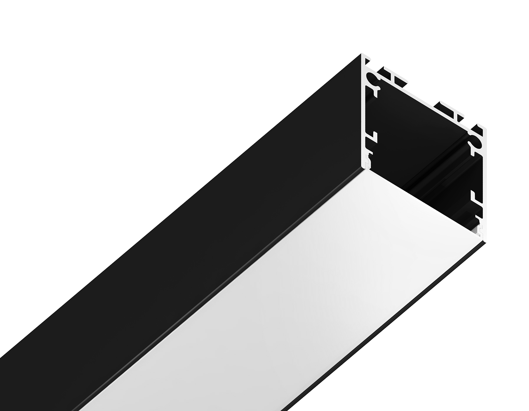 Алюминиевый профиль накладной/подвесной Profile System для ленты до 23мм Ambrella Light ILLUMINATION GP2500BK_AMB