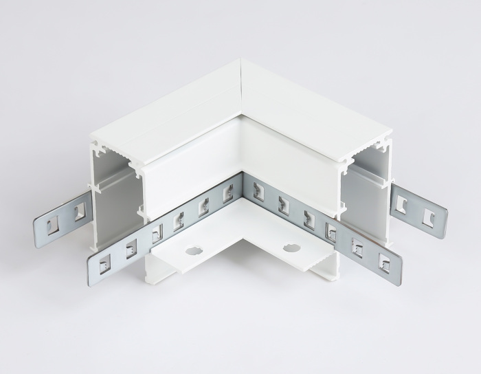 Коннектор угловой для встраиваемого шинопровода под ГКЛ 9,5мм Ambrella GL3352-9.5_AMB