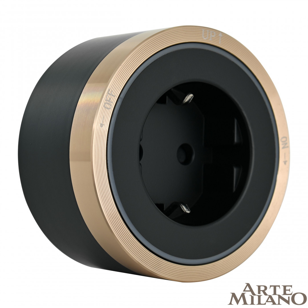 Трековая розетка Arte Milano track-sockets 380066TS LED/ES Gold