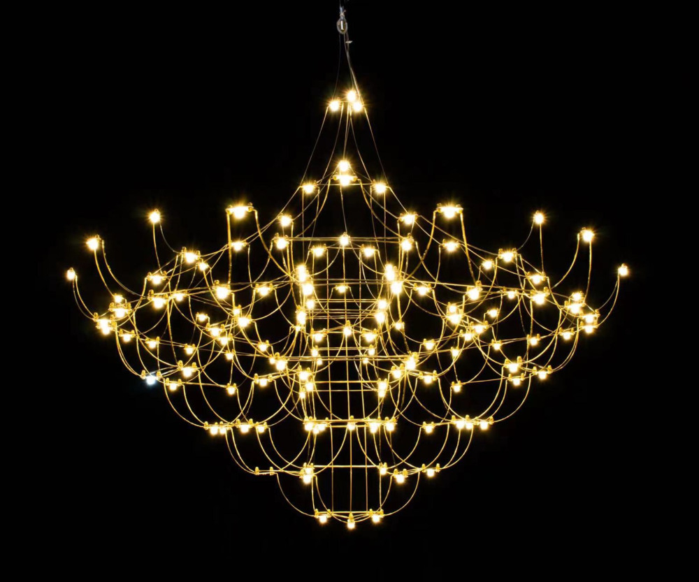 Подвесная люстра светодиодная диммируемая с пультом ДУ Kink Light 07886-115,33(21)_KL