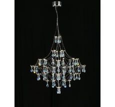 Подвесная люстра светодиодная с пультом и хрустальными подвесками K9 MyFar MR2641-66P-50CD