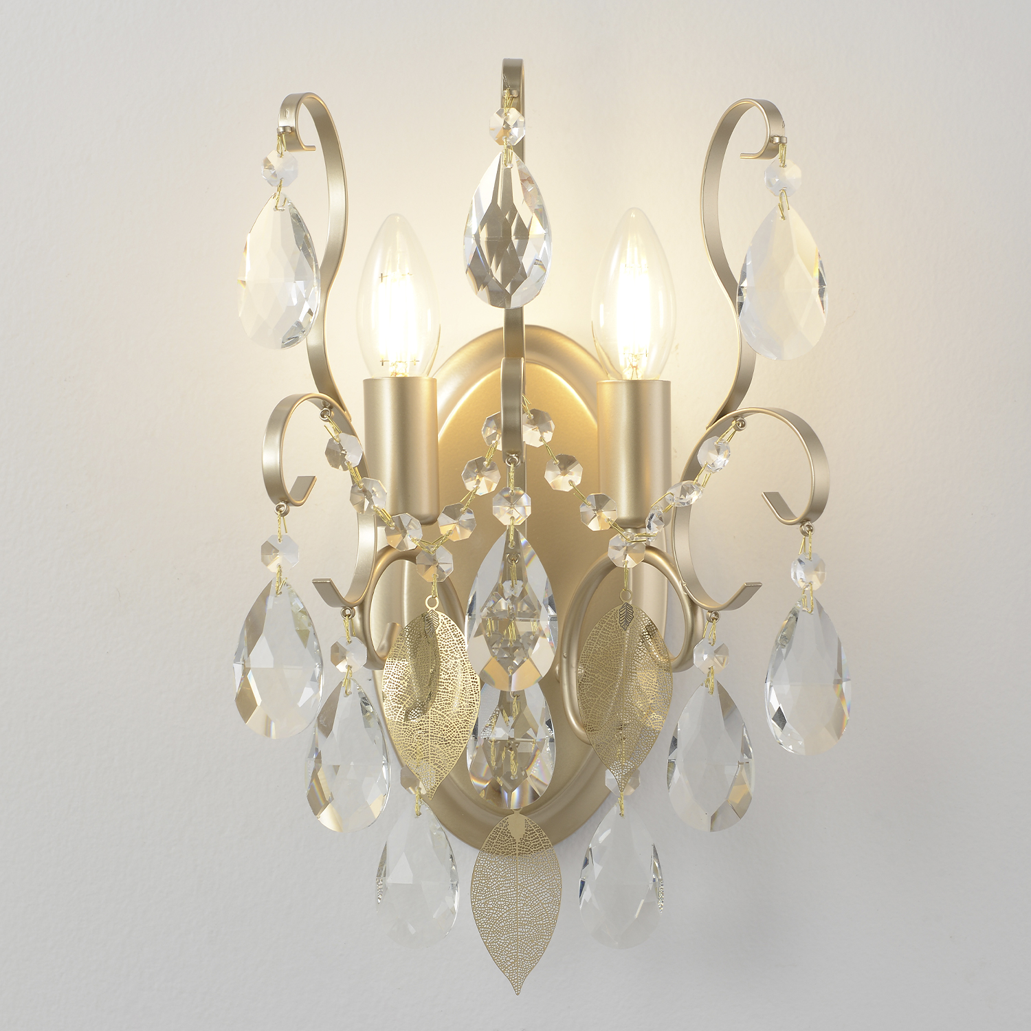 Настенный светильник Crystal Lux ESMIRALDA AP2 GOLD_CR