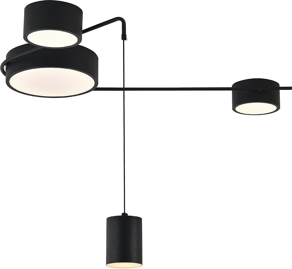 Потолочный светильник с пультом (ночной режим) LED (14028/4С Black) Indigo V000162L