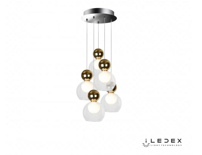 Подвесная люстра ILedex Blossom C4476-5R GL_IX